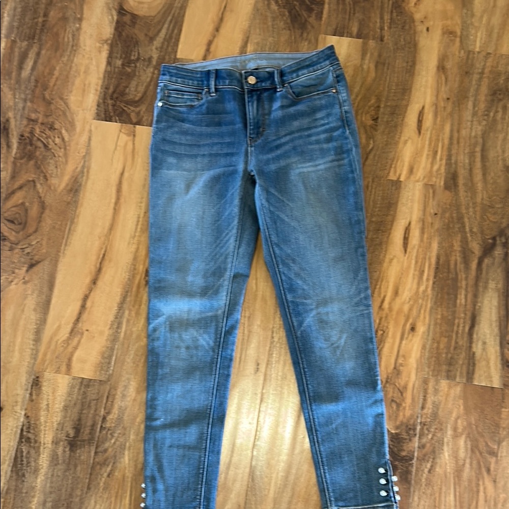 White House Black Market Blue Skinny Jeans